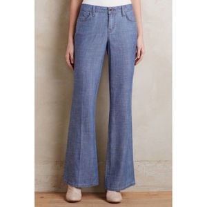Anthro Pilcro | Chambray Wide Leg Pants